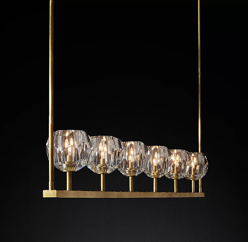 Boule Cristal Linear Chandelier 60" - JutuLight