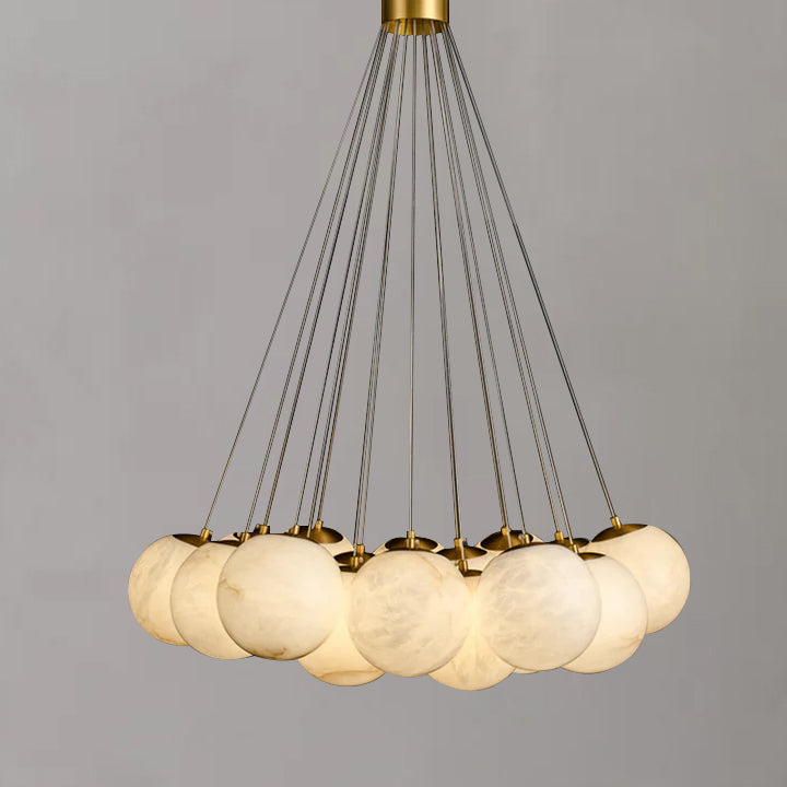 Alabaster Globe Art Pendant Light - JutuLight