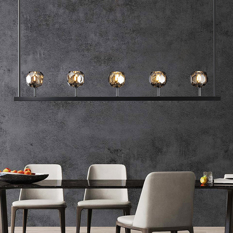 Boule Cristal Linear Chandelier 48" - JutuLight