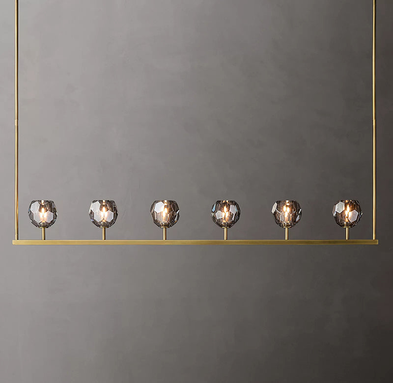 Boule Cristal Linear Chandelier 60" - JutuLight