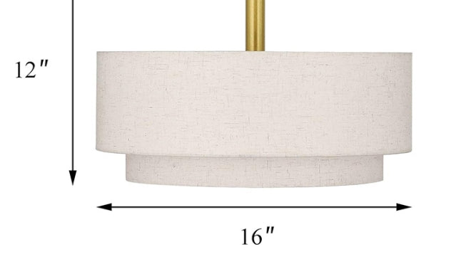 Stylish Drum Living Room Fabric Pendant Light