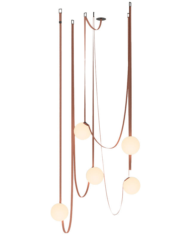 Globe Leather Pendant Light - JutuLight