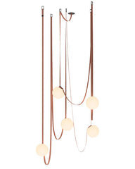 Globe Leather Pendant Light - JutuLight