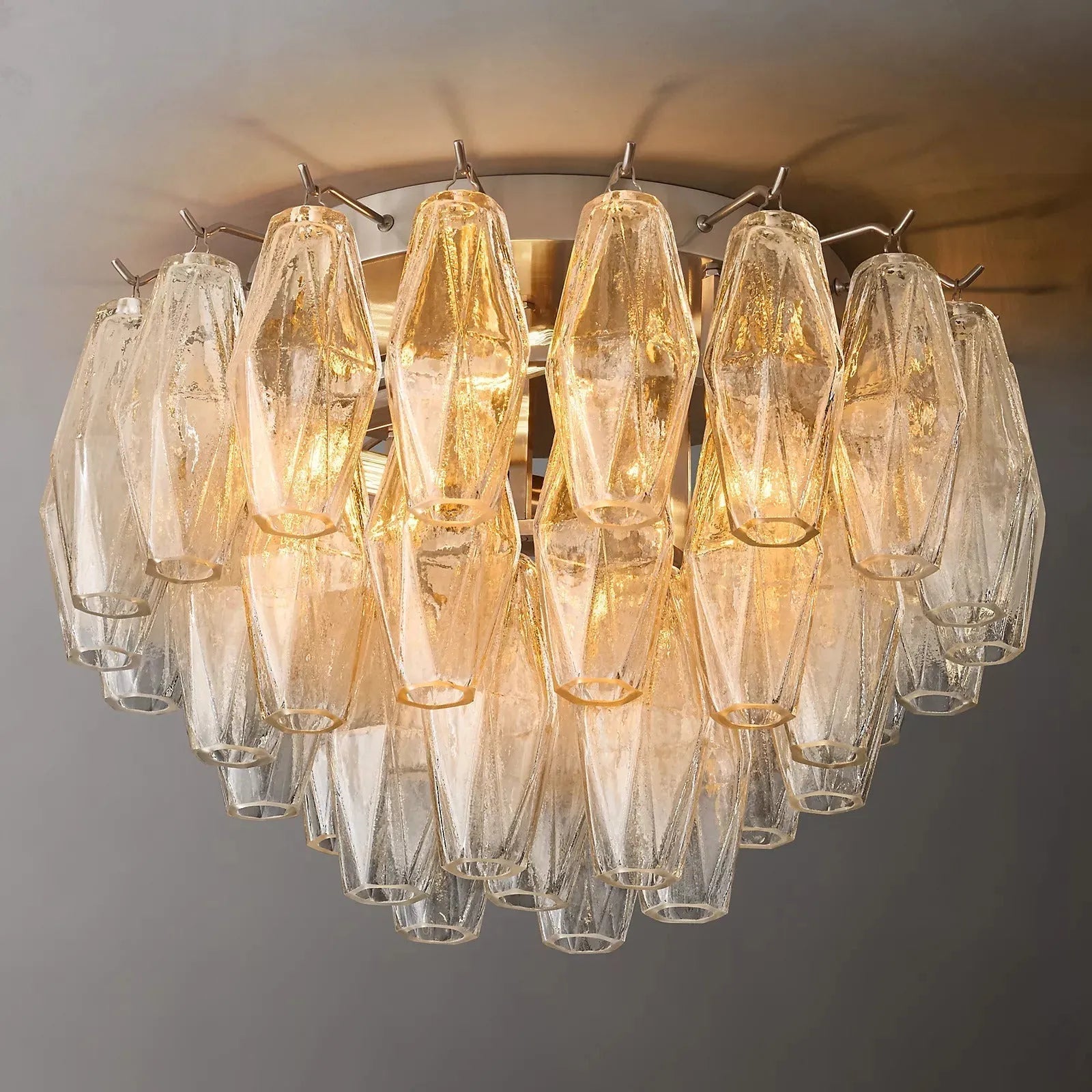 Chiaray Clear Glass Flushmount 17" - JutuLight