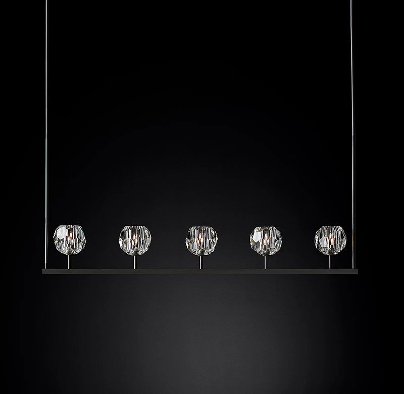 Boule Cristal Linear Chandelier 48" - JutuLight