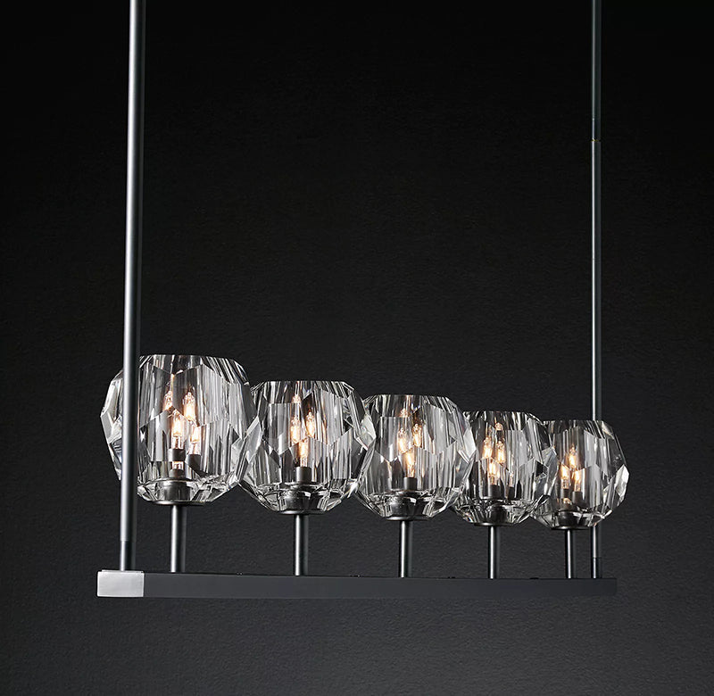 Boule Cristal Linear Chandelier 60" - JutuLight