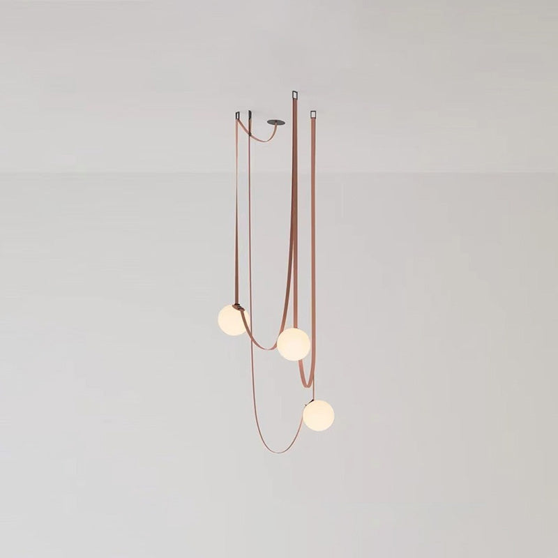 Globe Leather Pendant Light - JutuLight