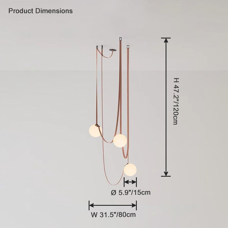 Globe Leather Pendant Light - JutuLight