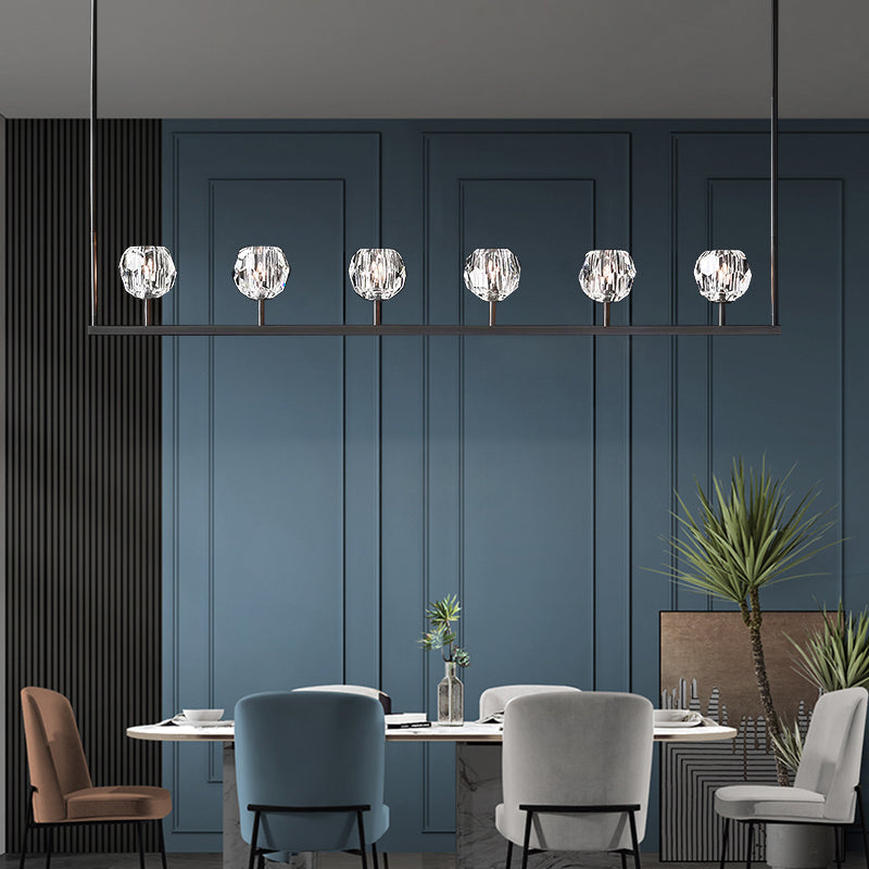 Boule Cristal Linear Chandelier 60" - JutuLight