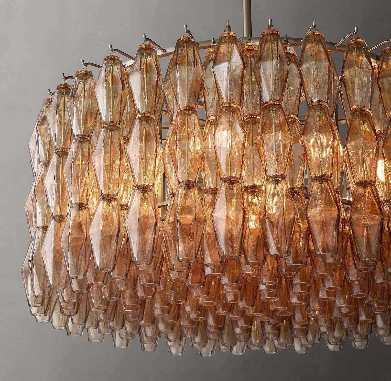 Chiara Glass Round Chandelier 37" - JutuLight