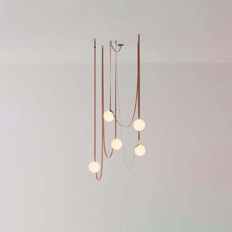 Globe Leather Pendant Light - JutuLight