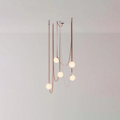 Globe Leather Pendant Light - JutuLight