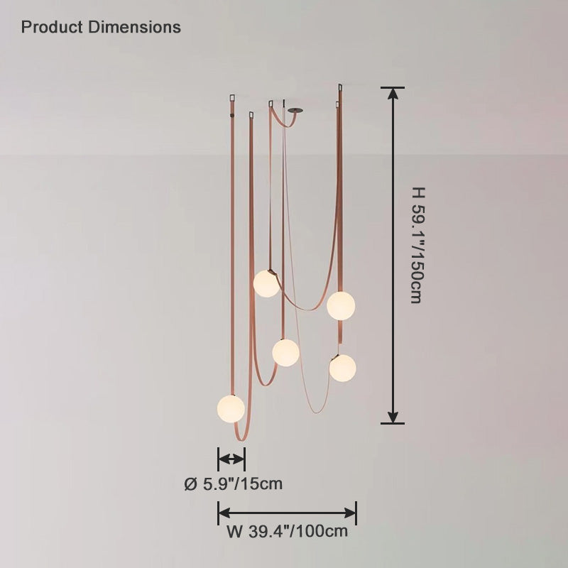 Globe Leather Pendant Light - JutuLight