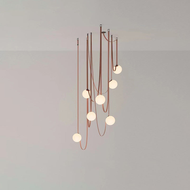 Globe Leather Pendant Light - JutuLight
