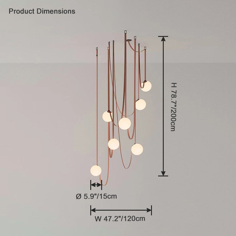 Globe Leather Pendant Light - JutuLight