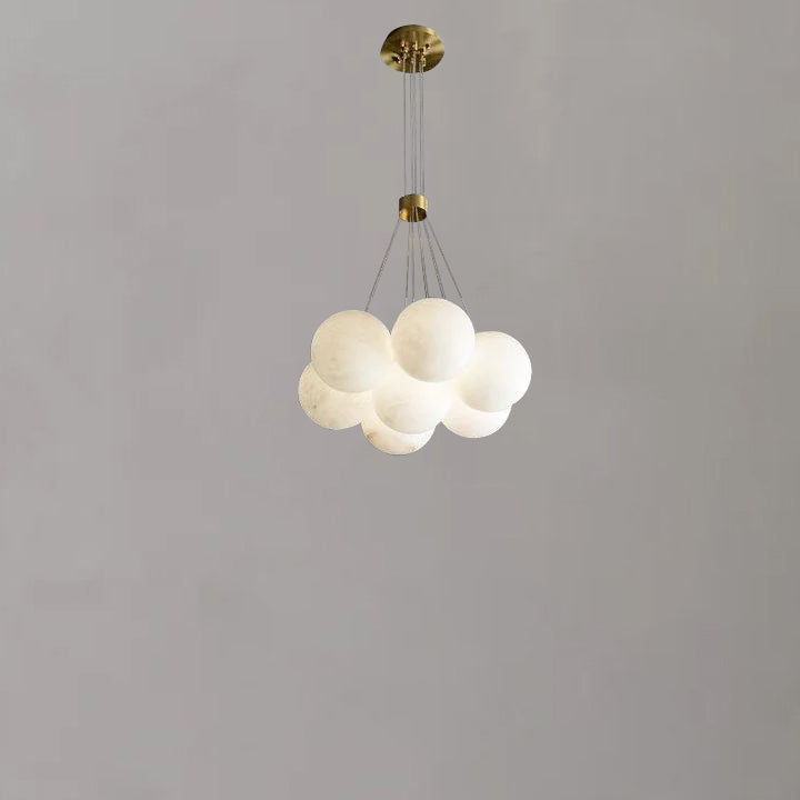 Alabaster Globe Art Pendant Light - JutuLight