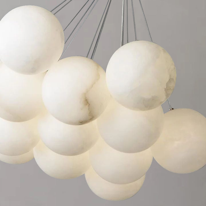 Alabaster Globe Art Pendant Light - JutuLight