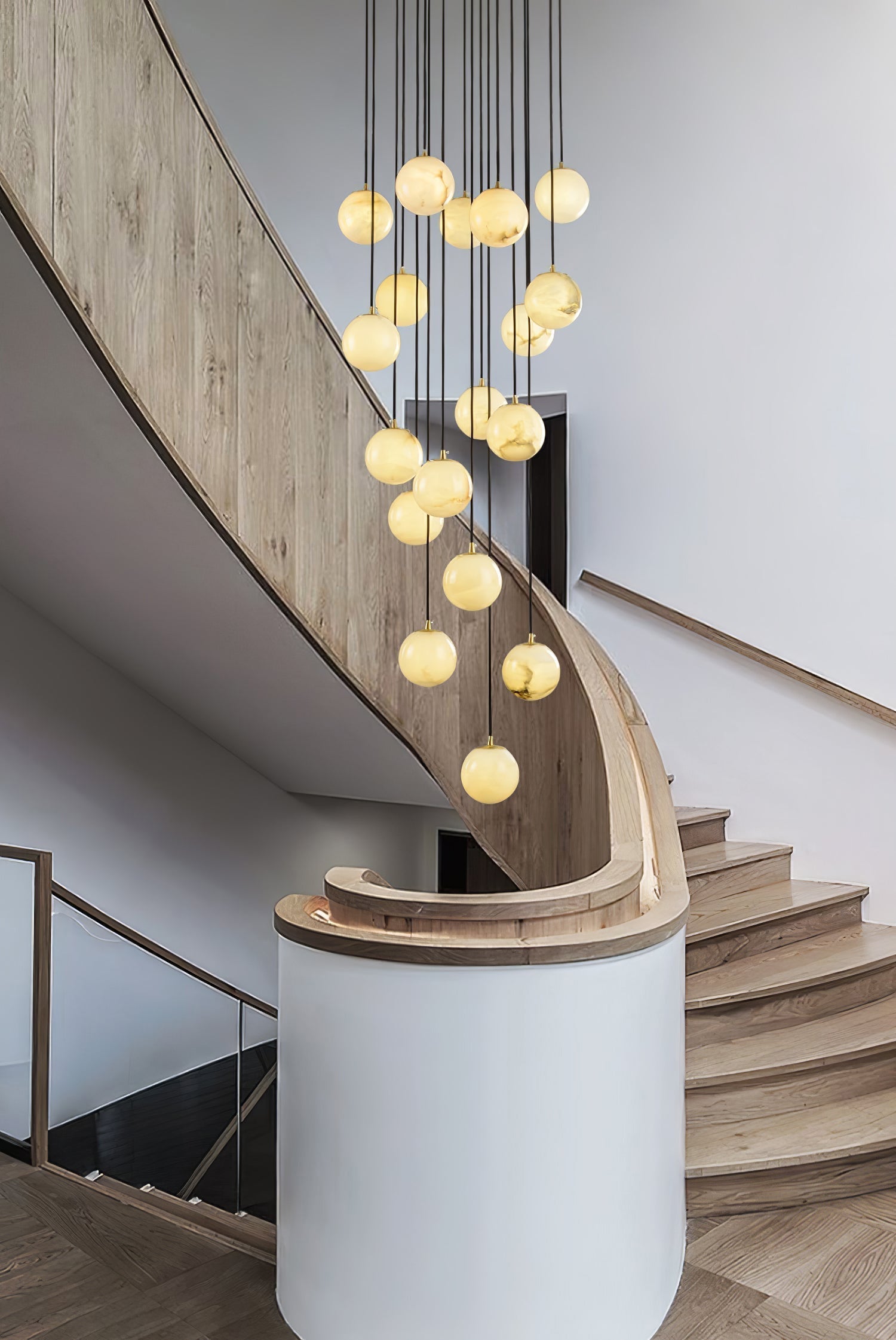 Alabaster Ball suspension lamp - JutuLight