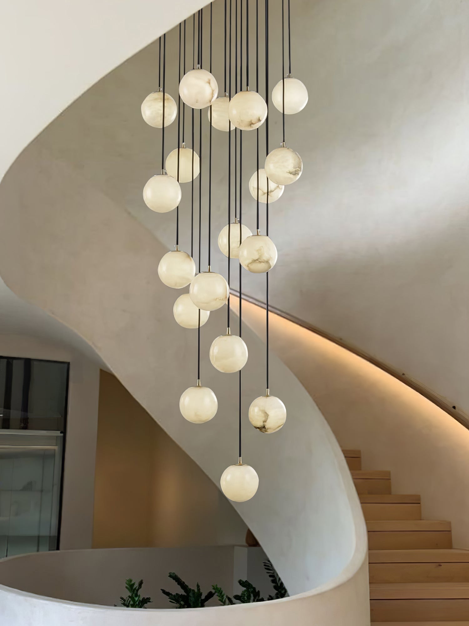 Alabaster Ball suspension lamp - JutuLight