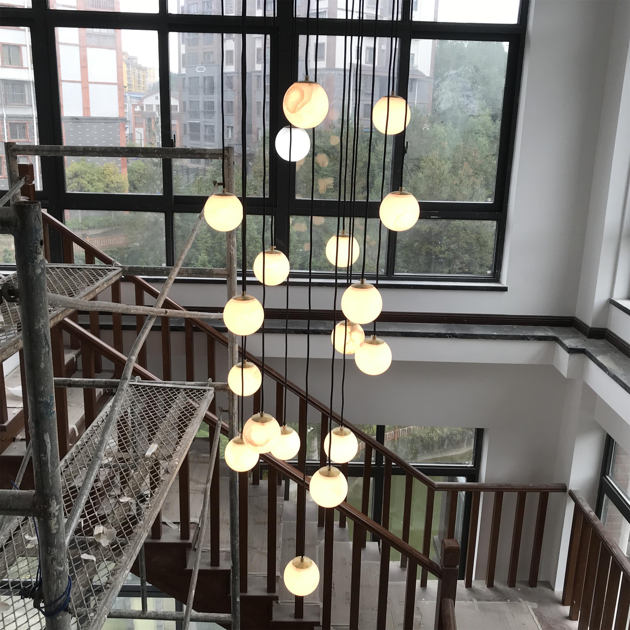 Alabaster Ball suspension lamp - JutuLight