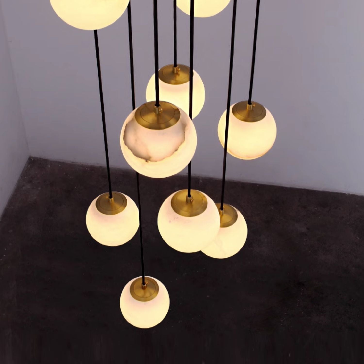Alabaster Ball suspension lamp - JutuLight