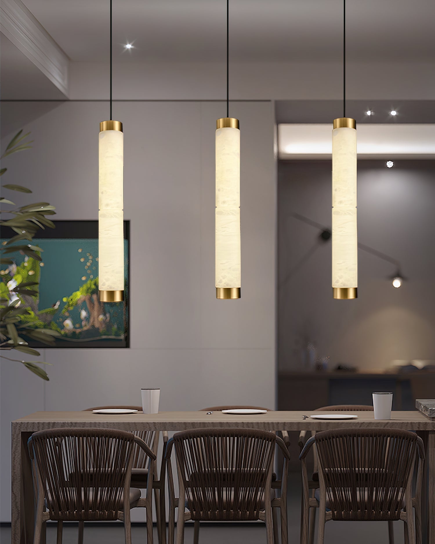 Alabaster Tubes Pendant Lamp - JutuLight