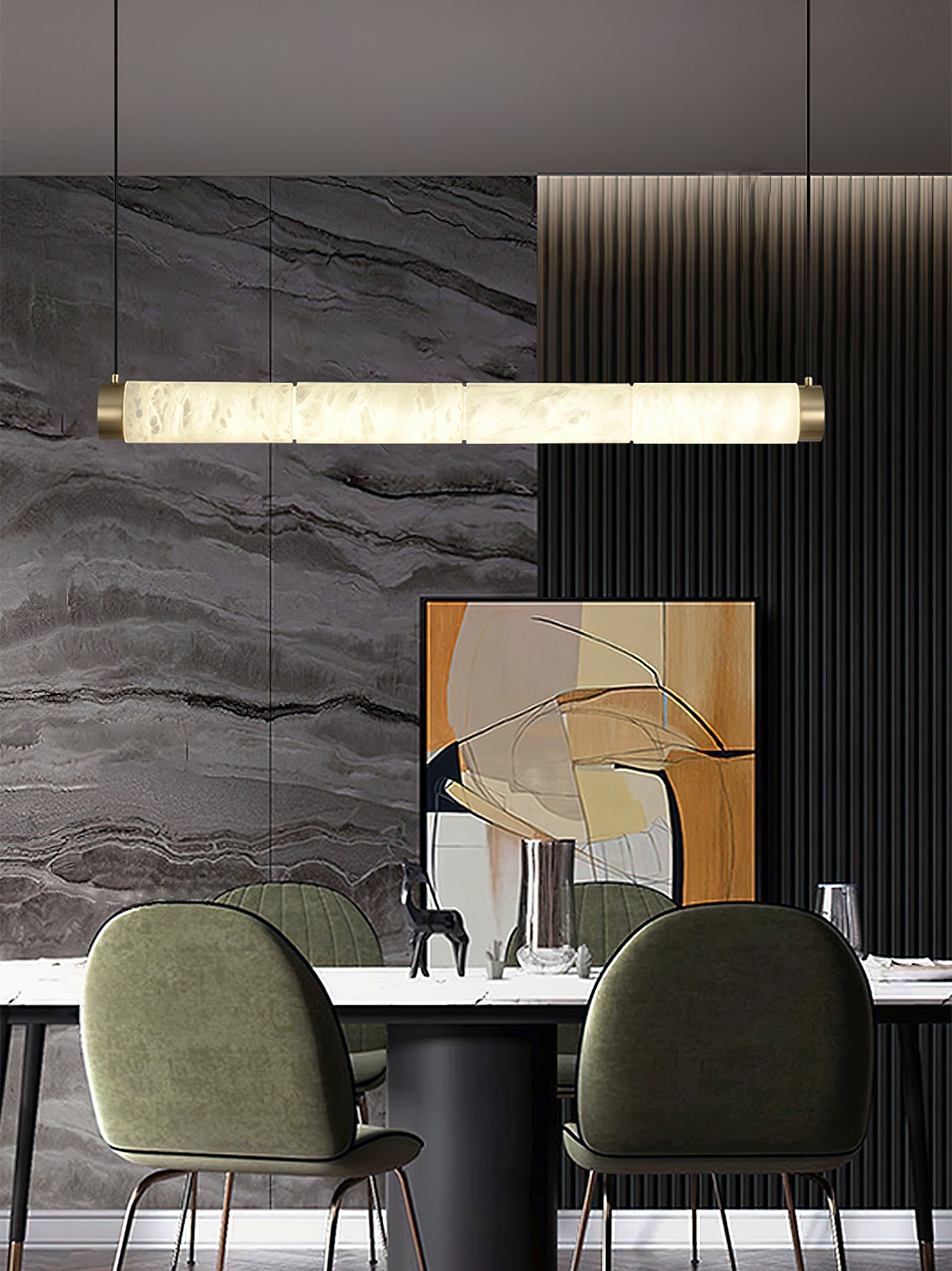 Alabaster Tubes Pendant Lamp - JutuLight