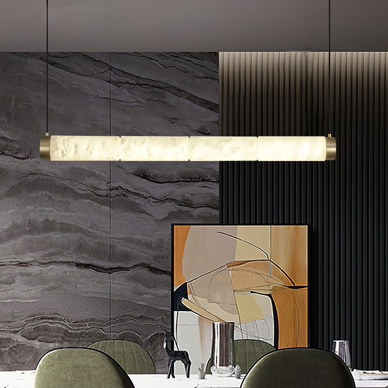 Alabaster Tubes Pendant Lamp - JutuLight