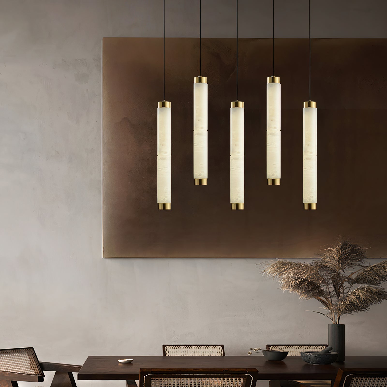 Alabaster Tubes Pendant Lamp - JutuLight