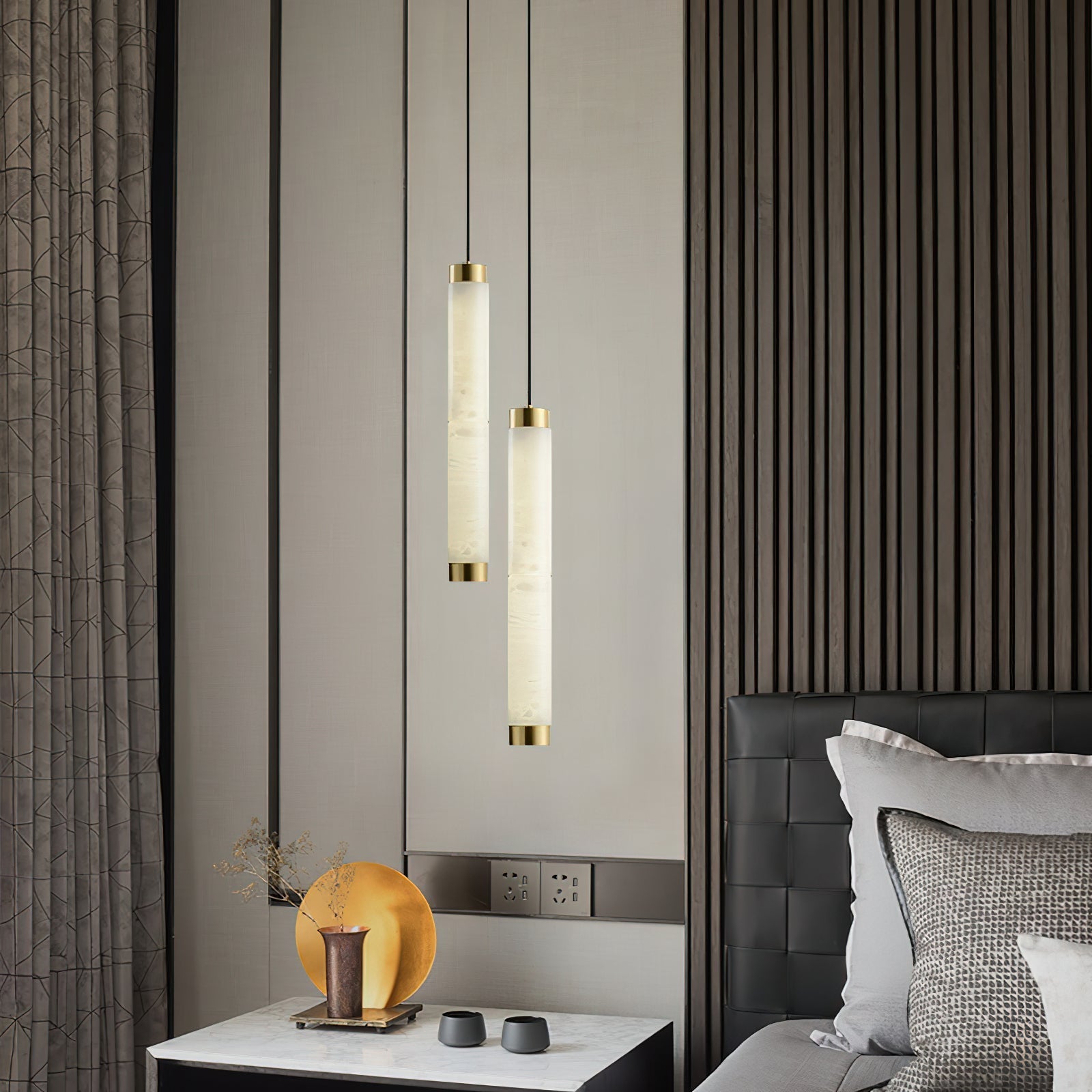 Alabaster Tubes Pendant Lamp - JutuLight