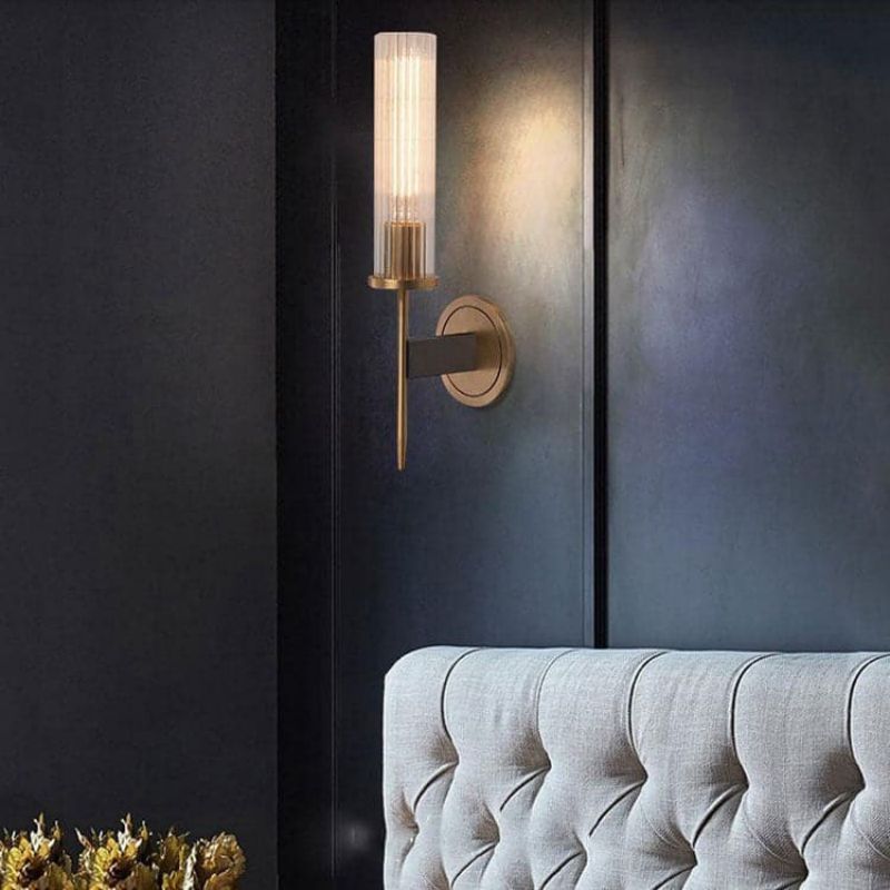 Amorra Single Head Crystal Shade Candlestick Wall Sconce - JutuLight
