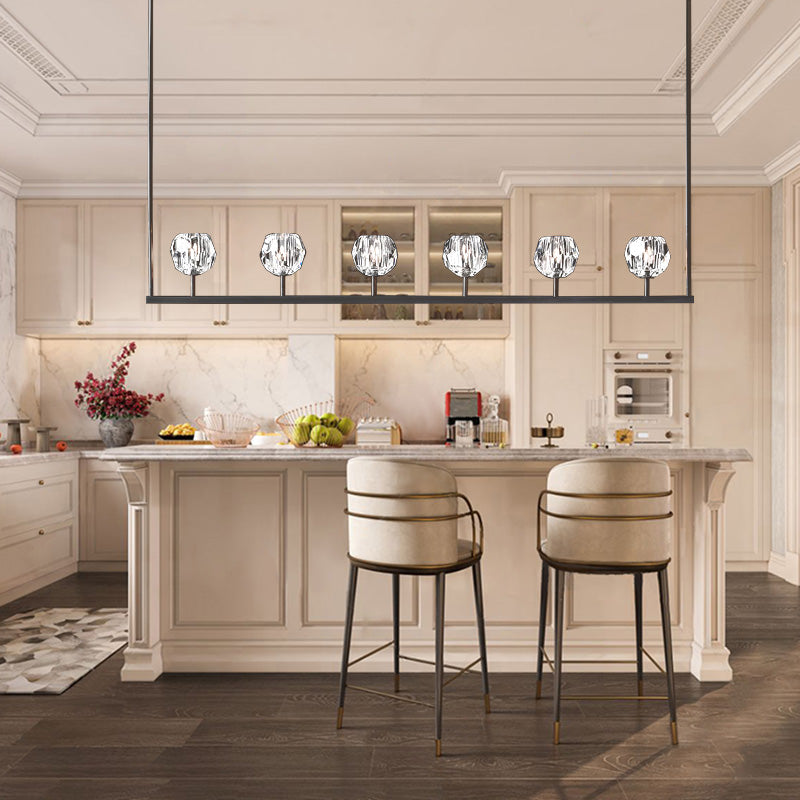 Boule Cristal Linear Chandelier 60" - JutuLight