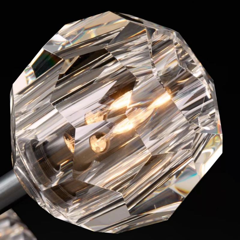Boule Clear Crystal Grand Wall Sconce - JutuLight