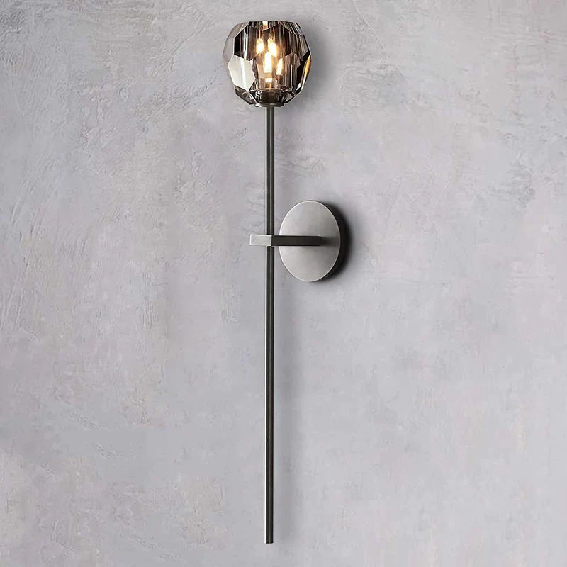 Boule Smoke Crystal Grand Wall Sconce - JutuLight