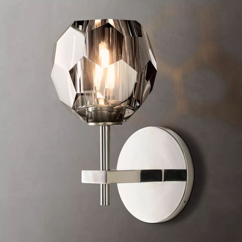 Boule Smoke Glass Sconce - JutuLight