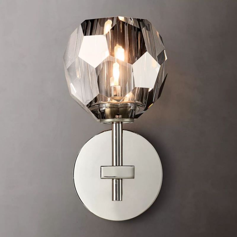 Boule Smoke Glass Sconce - JutuLight