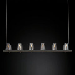Kuseay Glass Linear Chandelier 60" - JutuLight