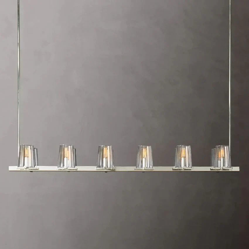 Kuseay Glass Linear Chandelier 60" - JutuLight
