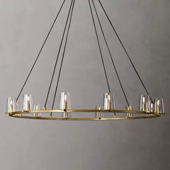 Kuseay Glass Round Chandelier 60" - JutuLight