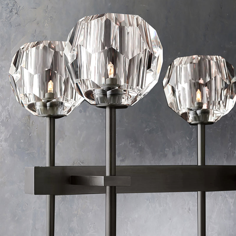 Boule Cristal Double Linear Chandelier 60" - JutuLight