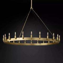 Caminy Vintage Filament Round Chandelier 50" - JutuLight