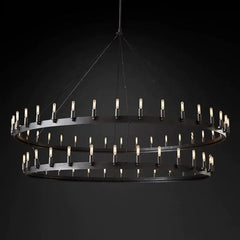 Caminy Vintage Filament 2-Tier Chandelier - JutuLight