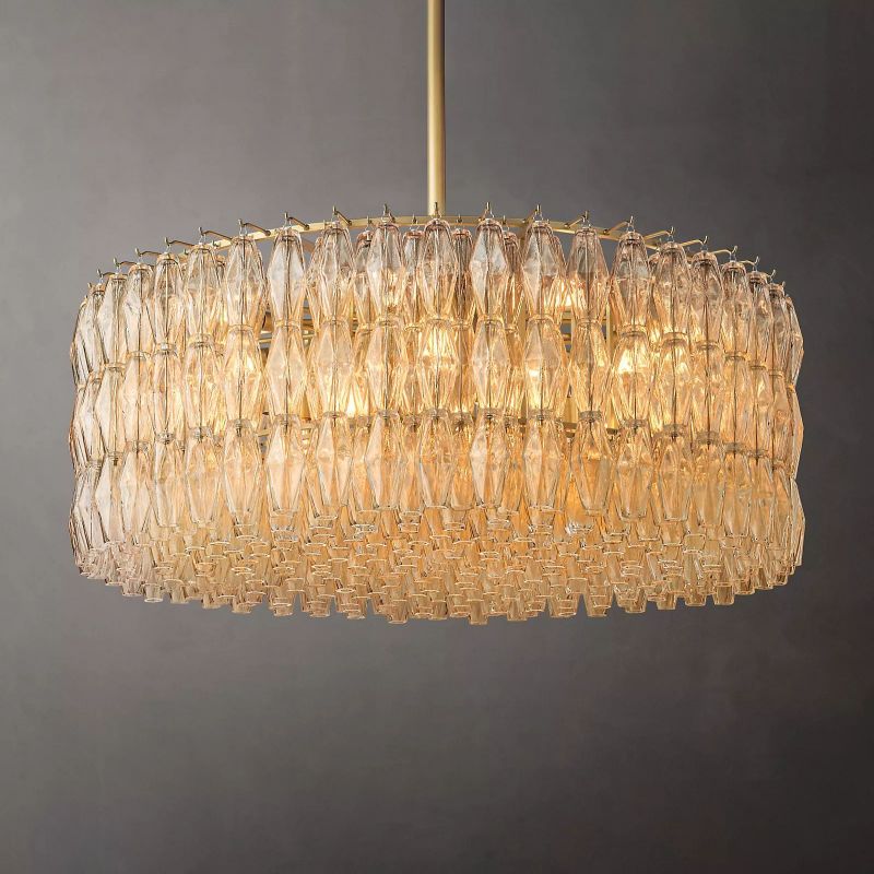 Chiara Glass Round Chandelier 47" - JutuLight