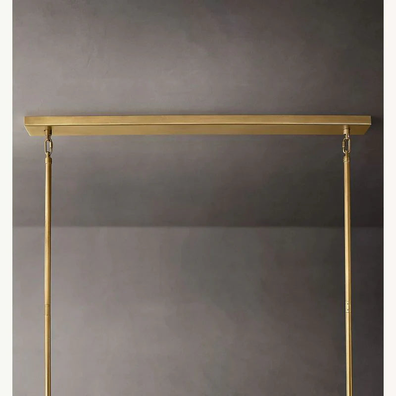 Chiara Glass Tiered Rectangular Chandelier 74" - JutuLight
