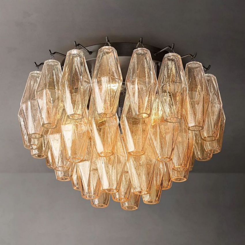 Chiaray Clear Glass Flushmount 17" - JutuLight