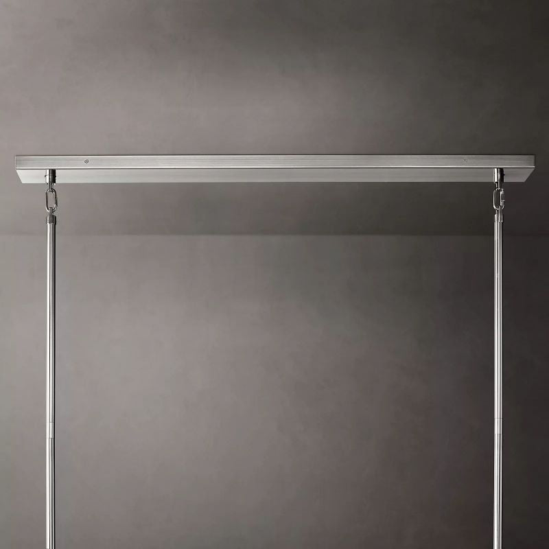 Chiara Glass Tiered Rectangular Chandelier 74" - JutuLight
