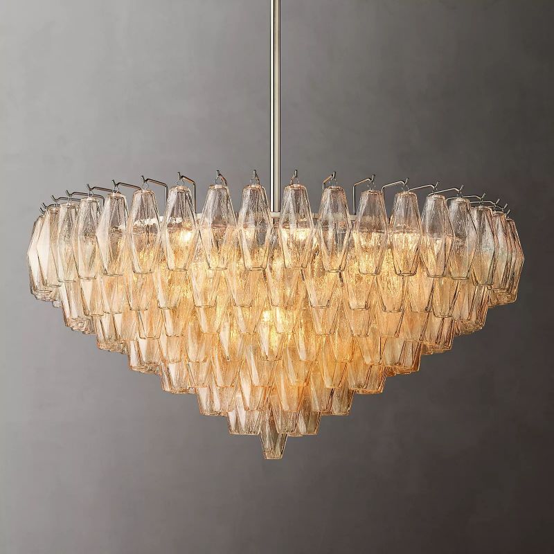Chiara Clear Glass Tiered Round Chandelier 37" - JutuLight