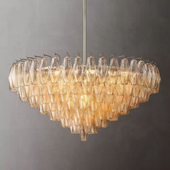 Chiara Clear Glass Tiered Round Chandelier 37" - JutuLight