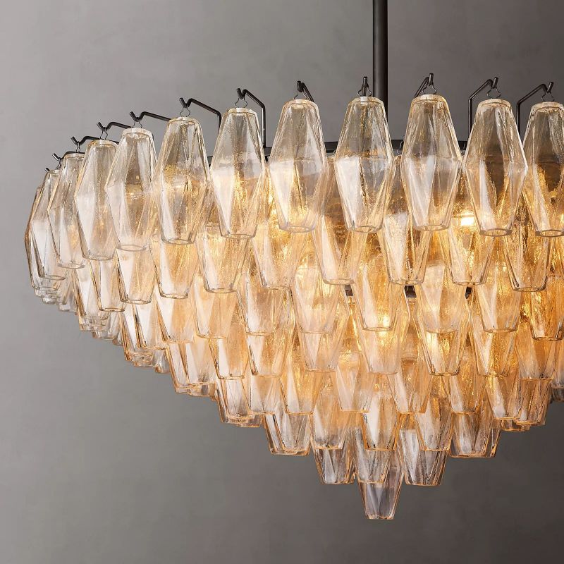 Chiara Clear Glass Tiered Round Chandelier 37" - JutuLight