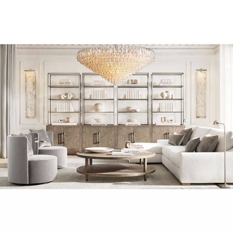 Chiara Clear Glass Tiered Round Chandelier 37" - JutuLight